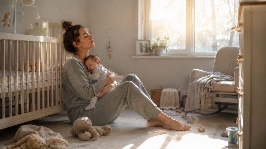 Baby sleeping peacefully after participating in Sleep & Cradle® Health's physician-led Baby Sleep Reset program.